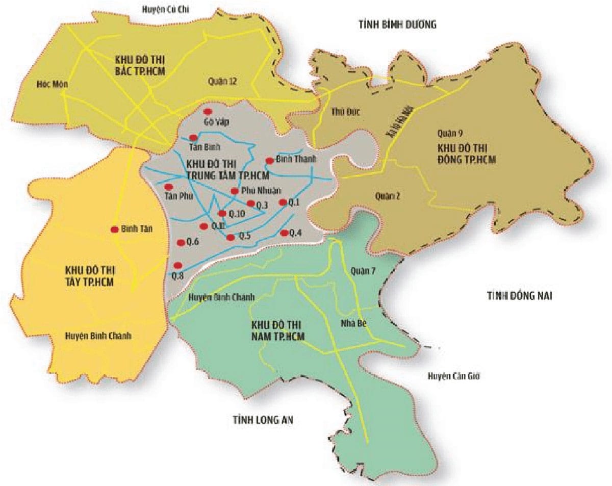 bản đồ hành chính thành phố HCM - tinh bột nghệ HCM mua ở đâu uy tín -Tinhbotnghe.info